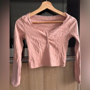 H&M Pink Long Sleeve Women's Blouse